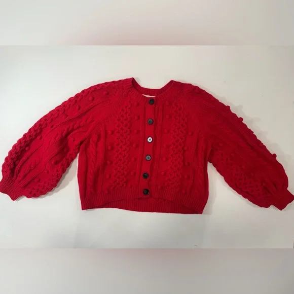THE GREAT The Mountainside Cardigan in Deep Rose - Picture 7 of 16
